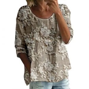 Vente+Flash+du+Jour+Et+Soldes Beau Tee Shirt Femme Veste Legere Chic Ete Blouse Broderie Anglaise Squelette Chemise Rouge Grande Taille Dentelle Noire Coton D&eacute;guisement EVJF T Fushia Chemisier (Uwdiohq, neuf)