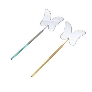 minkissy Miroir pour Extensions de Cils Lot de 2 Acier Inoxydable Loupe de Maquillage Outil Professionnel Compact pour Salon de Beauté Miroir à Main (Prettbeauty, neuf)