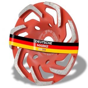 Woltersberger&reg; Meule diamant&eacute;e 125 mm x 22,23 mm Meuleuse &agrave; disque diamant&eacute; Disque de meulage pour travaux de pon&ccedil;age avec b&eacute;ton et mat&eacute;riaux de construction durs granit pierre naturelle chape pl&acirc;tre (Valondo GmbH, neuf)