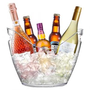 8L Seau à Glace de Champagne, Seaux à Glace Acrylique de Grande Capacité, Seau à Vin, Seau à Champagne, Conteneur de Stockage de Fruits et Légumes (clear001) (yangshangmaohang, neuf)