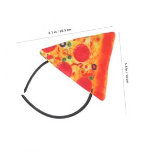 Ipetboom 2 Pièces Bandeau Pizza Halloween Orange et Durable Accessoire Costume Adulte Garçon Fille Déguisement Fête Thème Italien (KinRoZ, neuf)