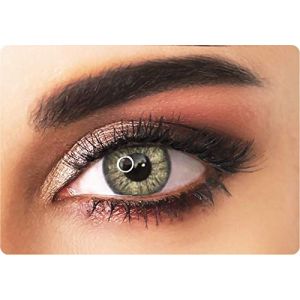 ADORE - Lentilles de Contact de Couleur Sans Correction PEARL - Lentilles de Couleur Trimestrielles + Étui Personnalisé Gratuit - Lentille Couleur (JAUNE/PEARL) (Color Lenses, neuf)