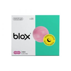 Bouchons d'oreille BLOX Wax - Cire - 10 paires - Protection auditive - Sommeil - Concentration - 24 SNR - Boules Quies (Cocooncenter, neuf)