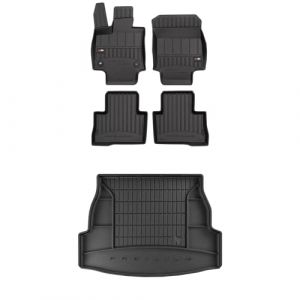 MOTOS Kit de tapis de sol en caoutchouc et tapis de coffre pour Toyota RAV4 V depuis 2019 Am&eacute;liorez votre confort de voyage avec tapis antid&eacute;rapant voiture 3D- Tapis de sol voiture tous temps, protect (MOTOS EU, neuf)