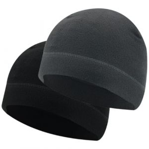 Bonnet de Nuit Homme Femme, 2 Pi&egrave;ces Running Bonnet de Cyclisme, Coton L&eacute;ger Fin Skull Cap pour Sport, pour Sport, Chimio, Cancer, Sommeil, Casque Moto, Noir et Gris (WANG  JIALEI UK STORE, neuf)