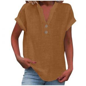 Nuoke t Shirts à Manches Courtes, Top des, Chemisier Blanc, Tops d'été pour Les, Mesdames à Manches Longues Tshirt, Teeshirt Coeur, Chemisier Dentelle, Dames Tops Taille 14, Top (wumingzhibei, neuf)