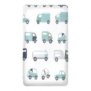 Odot Drap Housse Berceau, Housse de Matelas Berceau Douce Respirant Motif Voiture Dessin Animé 3D Drap Lit Parapluie Protège Matelas Parc pour Enfant Fille Garçon (Vert Clair,80x160cm) (Odot, neuf)