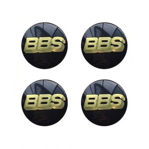 STREHN Voiture Cache-moyeux Enjoliveurs pour BBS 56MM Pneus Et Jantes Badge Autocollants Accessoires Hub Centre Caps Cover Sticker,A-Blackstyle (田野便利店, neuf)