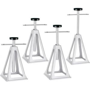 4 Pcs Chandelles de Stabilisation pour Caravane Stabilisateur,Béquille pour Caravane en Aluminium Hauteur Réglable 270-440 mm,Charge maximale:1000 kg,Pour voiture,caravane,camping-car,remorque (sihuiouzhou, neuf)