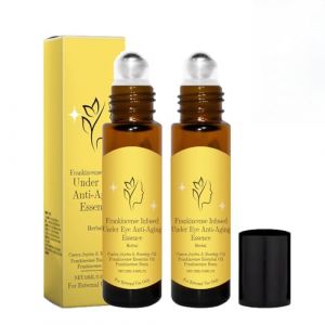 Huile Essentielle D'Encens Pour Les Yeux,Roll-On Huiles Essentielles De Rose MusquéE,CrèMe Contour Des Yeux Anti-âGe Pour Les Cernes Et Les Poches Sous Les Ye/ux,Douce Pour Tous Types De Peau (2 PCS) (JIEXIANG, neuf)