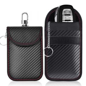 2 Pi&egrave;ces Pochette Etui Anti RFID cle Voiture, Pochette Voiture Protection Clef, Pochettes Blocage Signal RFID pour Cl&eacute; Voiture (WANGNA STORE, neuf)