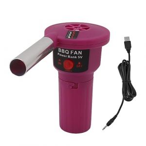Topyond Souffleur De Feu 5 V Portable &eacute;lectrique pour Barbecue avec C&acirc;ble USB, Mini Souffleur &agrave; Charbon De Bois Rechargeable pour Camping en Plein Air, Randonn&eacute;e, Pique-Nique, Barbecue (Jialyduu, neuf)