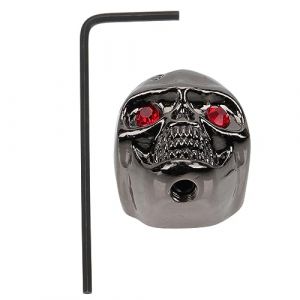 ABOOFAN Bouton De Contr&ocirc;le De Volume M&eacute;tal Design Cr&acirc;ne Pour Guitare &Eacute;lectrique Et Basse Compatible Avec Amplificateurs Et Potentiom&egrave;tres (thinkaboutling, neuf)
