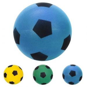 WEXFFU Ballon en Mousse 21cm Ballon Mousse, Balle en Mousse en Tissu Souple de pour Les Jeux d'entraînement en Intérieur et en Extérieur Silent Ballon Mousse Foot (Bleu) (WEXFFU, neuf)