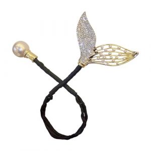 wiroouia Pinces à cheveux sirène, griffes de cheveux pour femmes,Pinces à cheveux élégantes en queue de poisson - Pinces à cheveux sirène élégantes, pince à cheveux en métal Simple avec perle, (ruirut, neuf)