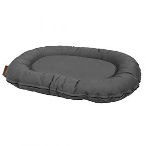 CROCI Revenant Border - Niche Chien Intérieur Grande Taille 80x60x11 cm - Canapé pour Chien en Mousse à Mémoire de Forme Imperméable avec Couverture Amovible et Lavable (Couleur Gris, Taille S) (HORSE PET ITALIA, neuf)