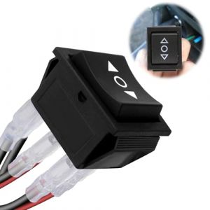 Interrupteur Inverseur de Polarité 12v Moteur à Courant Continu 10A 6 Broches 3 Positions Momentanée ON-Off-ON Interrupteur à Bascule noir Polarité Inverseur Avec Fil (guangzhoushuangfengmaoyiyouxiangongsi, neuf)
