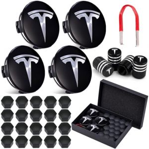 Kit d'enjoliveurs pour Tesla : kit d'enjoliveurs pour Tesla Model 3, accessoires, écrous de roue avec logo Tesla pour modèle Y, modèle 3, modèle X, modèle S (2222BUY, neuf)