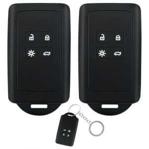 2 Pièces Étui en Silicone Souple pour Porte Clef Voiture Renault, Etui Carte Renault avec Porte-Clés, Compatible avec Renault Clio, Espace 5, Master Bus, Talisman, Megane, Scenic, Kadjar, Noir (DanLanYi, neuf)
