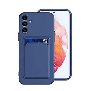 Anlalish Coque pour Samsung A56 5G, Silicone TPU Antichoc Housse Protection, Etui pour Samsung Galaxy A56 5G avec Porte-Carte (Bleu Foncé) (Anlalish, neuf)