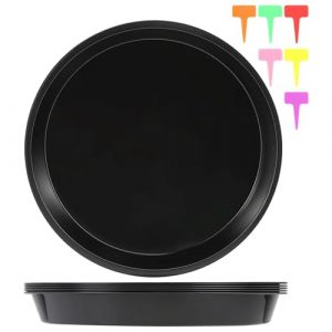 6 Pi&egrave;ces Coupelle Pot de Fleur Soucoupe Pot Fleur Plastique Soucoupes Pots de Fleurs avec 6 &Eacute;tiquettes sous Pot de Fleur Rond Dessous de Verre pour Plantes D'int&eacute;rieur et D'ext&eacute;rieur(30cm) (CARANNAC LTD, neuf)