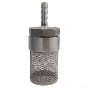 Crépine cannelée fiable en acier inoxydable 304, Filtre de barbe de tuyau en acier inoxydable, Crépine d'aspiration, parfaite pour maintenir le débit d'eau propre dans les pompes (8 mm) (EasyByMall, neuf)