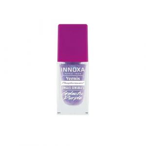 Vernis Phosphorescent Galactic Purple 8ml – Ongles Sensibles | Lilas Nacré Lumineux dans le Noir – Collection Flashcolors Innoxa Paris 1920 (La Malle Au Trésor, neuf)