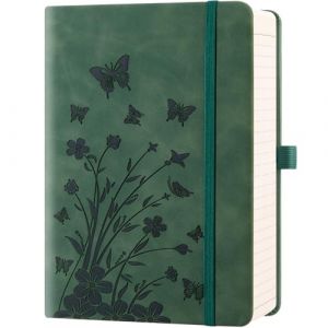 HwxBen Carnet Ligné A5 – 365 Pages, Journal en Cuir PU pour Femme, Papier 100 g/m², Idéal pour Prendre des Notes à l’École, au Travail, au Bureau ou à la Maison – Vert Sarcelle (ZT BenYu, neuf)