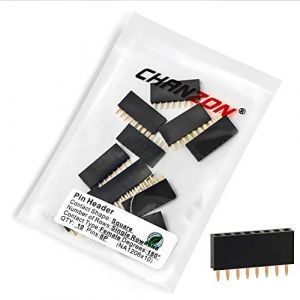 Chanzon en-tête de Broche 8 pin x 10 pièces pin d'en-têtes Femelles Droit Une Seule rangée épingles carrées Plaqué Or Pas de 2,54 mm pour PCB, Arduino Gpio, connecteur, Machine, Planche à Pain (Chanzon FR, neuf)