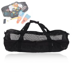 HERCHR Sac de plongée en Filet, 96 x 32 cm/37,8 x 12,6 Pouces Sac de Sport de plongée sous-Marine Grande capacité Sac à Dos de plongée avec Tuba et poignée pour équipement de plongée en apnée (YuchooesEU, neuf)