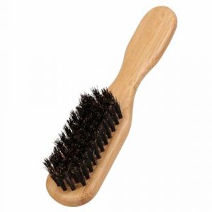 Brosse &agrave; barbe en poils de sanglier | Brosse &agrave; barbe rigide pour homme, peigne &agrave; moustache de voyage | Brosse &agrave; moustache, brosse &agrave; barbe, outil de toilettage de barbe, brosse &agrave; cheveux portable pour (xiaodo, neuf)