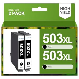 HALLOLUX 503XL Lot de 2 Cartouches d'encre 503 XL compatibles avec 503 pour Workforce WF-2960DWF pour XP 5200 WF 2960 XP-5205 WF-2965DWF XP 5200 WF2960 WF2965 Noir (GRJAAUNS, neuf)
