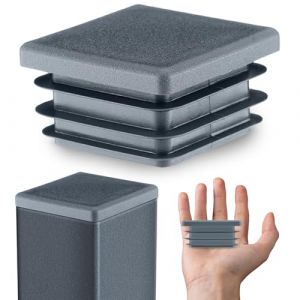 EMFA Bouchon Tube Carré 60x60 mm Anthracite – Embout à Lamelles en Plastique – Capuchon 6x6 cm – Lot de 5 (EMFA GmbH, neuf)
