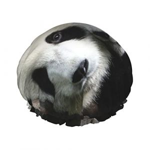 Nature Animaux Panda Ours Mammifères Impression Bonnet De Douche Élastique Réutilisable Femmes Bonnet De Cheveux De Bain Double Couche Bonnet De Douche Imperméable, Pour Dames Spa Salon (yichangZX, neuf)