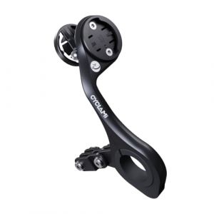 CYCLAMI Support de Vélo Compatible avec Garmin Edge GPS, XOSS G/G+, iGPSPORT GPS pour Caméra Gopro Support de Phare Out Front Vélo de Accessoires (CYCLAMI LTD, neuf)
