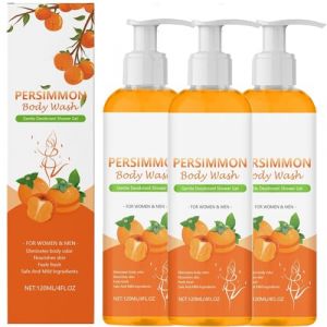 Gel douche déodorant kaki pour homme et femme, gel douche kaki, format voyage 120 ml, gel douche pour femme à l'huile de noix de coco et feuille de menthe, élimine les odeurs, nourrit la peau (XIANGXINZIJI, neuf)
