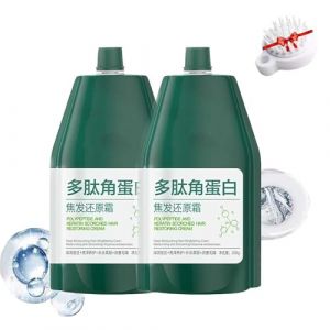 2 pi&egrave;ces K&eacute;Ratine Polypeptide,Cr&egrave;Me Hydratante Lissante R&eacute;Paratrice,Traitement Capillaire &agrave; La K&eacute;Ratine,Pour Une Brillance Et Une Douceur Durables,Pour Les Cheveux Secs Et Endommag&eacute;S (ANREPA, neuf)