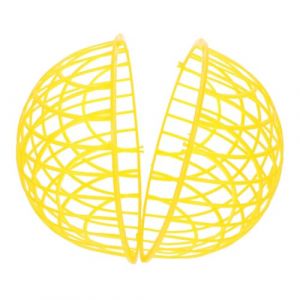 BESPORTBLE Cage à Poules Mobile Ronde Jaune Enclos Sécurisé Ventilé pour Poulets et Petits Animaux Structure Stable pour Usage Extérieur (Breeze & Leaves, neuf)