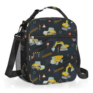 Clastyle Sac Isotherme Repas Enfant Voiture Camion Lunch Bag Isotherme Gar&ccedil;ons Petit Sac Lunch Box pour L'&eacute;cole &Eacute;tudiant Pique-nique, Noir Camion (Changtian_Im&Ex, neuf)