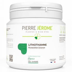 Lithothamne en Poudre Pierre Jérôme - Algue Rouge, Calcium Marin Naturel - Complément Os, Articulations, Equilibre Acido Basique - 500 G - 500 Jours (Pierre Jérôme SARL, neuf)