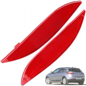 Twowinds - Catadioptre Compatible avec Renault Mégane 3 (2008-2013) - Pare-chocs Arrière, Gauche et Droite - 265600004R - 265650004R - Rétroréflecteur, Réflecteur Rouge (2 pièces, les deux côtés) (Autoparts-forless, neuf)
