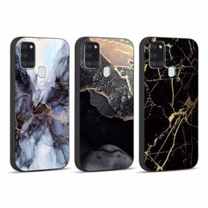 Foonary 3 Pièces Coque pour Samsung Galaxy A21s 4G 6,5", Etui Aesthetic Marbre Motif Dessin Housse, Ultra Mince Souple Silicone Cover Antichoc Anti-Rayures Bumper Protection Case, Marbre 02 (BAROR TRADING, neuf)