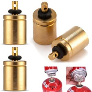 4 Pièces Adaptateur Gaz Adaptateur pour Remplissage de Bouteille Gaz Camping Rechargeur de Bouteille de Butane Convient aux accessoires de chauffage au gaz de camping en plein air (TANGYUMENG STORE, neuf)