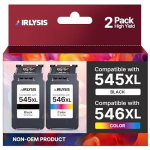 AIRLYSIS PG-545XL CL-546XL Cartouche d'encre Remplacement pour Cartouche Canon 545-546 pour Pixma TS3350 TR4550 TS3450 TS3150 MG2555S TS3151 TS3355 TS3351 TS3452 MG2950 MG2450 TS3451 (Noir, Couleur) (CODEPSAB, neuf)