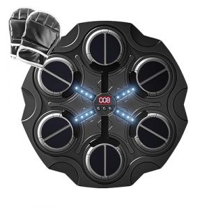G&eacute;n&eacute;rique Machine de Boxe Musicale pour Enfant &ndash; Machine de Boxe Murale avec Gants de Boxe, Machine de Frappe d'entra&icirc;nement sur Cible de Boxe Musicale avec comptage Intelligent pour la Maison (sangsenlt, neuf)
