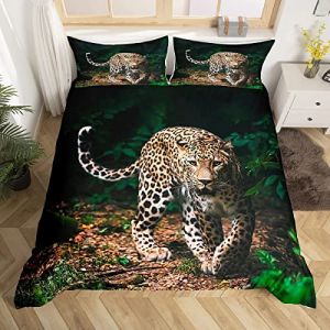 Parure De Lit Imprimé Léopard M Animal Guépard Housse De Couette Forêt Tropicale Humide Animal Sauvage Housse De Couette Léopard Africain Housse De Couette Et 2 Taies D'Oreiller Pour Chambre À Coucher (Suzhou yiyanyun e-commerce Co., Ltd, neuf)