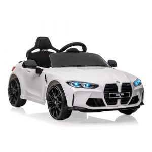Garvee Voiture &Eacute;lectrique Enfant sous Licence BMW M4 avec T&eacute;l&eacute;command&eacute;, V&eacute;hicule &Eacute;lectrique 12V avec Vitesses 3 km/h, Klaxon, LED Et Musique, pour Enfants 3+ Ans (HomeLI, neuf)