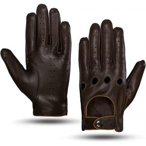 MGGM collection Gants de conduite en cuir &agrave; &eacute;cran tactile pour hommes non doubl&eacute;s,MarronCamel,XL (MGGM collection EU, neuf)