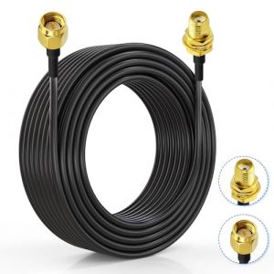Superbat C&acirc;ble Rallonge SMA RG174 10m Rallonge Antenne WIFI M&acirc;le vers Femelle C&acirc;ble d'Extension SMA RF 50Ohm pour 4G LTE, Routeur, Antenne WIFI/GPS/4G, Modem 5G, Radio Ham, SDR, etc(1 pi&egrave;ce) (Superbat-EU, neuf)