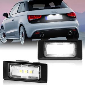 POPMOTORZ LED &Eacute;clairage de Plaque d'immatriculation pour A-udi A1 A4 B8 8K A5 A6 C7/S6 C7 A7/S7 VW Golf6 Golf7 P-assat 3C B6 SEAT Ibiza Alhambra Skoda Oktavia 3 Superb 3T B6, 2 Pi&egrave;ces (LED POPMOTORZ, neuf)
